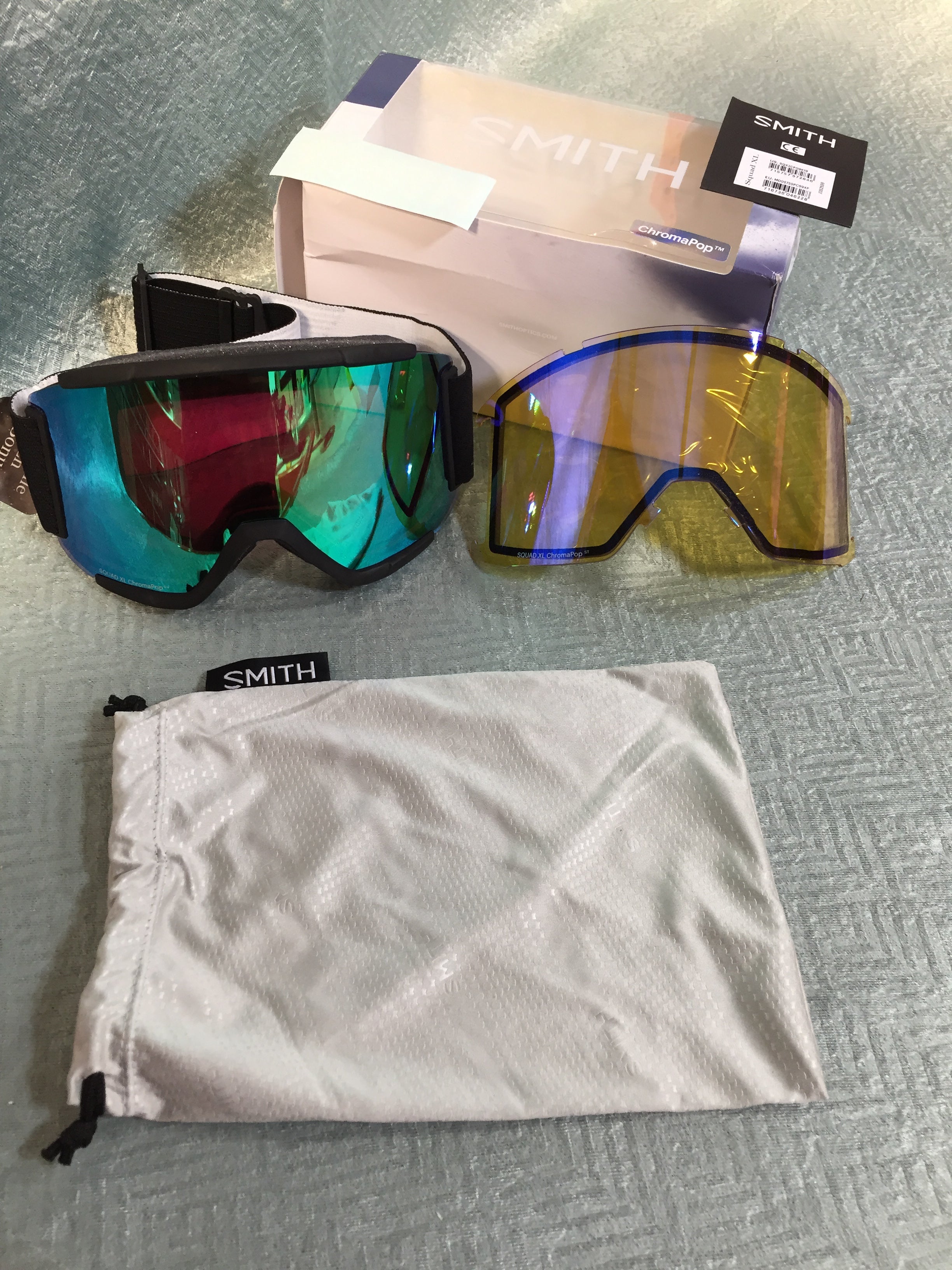 Smith Squad XL Snow Goggle Everyday Green Mirror/Storm Yellow Flash (7567324512494)